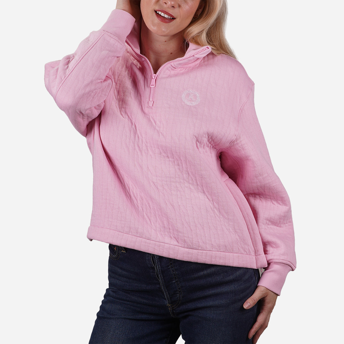 Ralph Lauren Keeneland Women's Cable Quilted 1/4 Zip