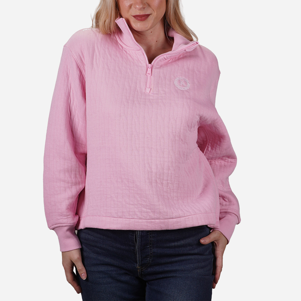 Ralph Lauren Keeneland Women's Cable Quilted 1/4 Zip