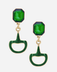 Canvas Style Eclipse Rhinestone Horsebit Earrings