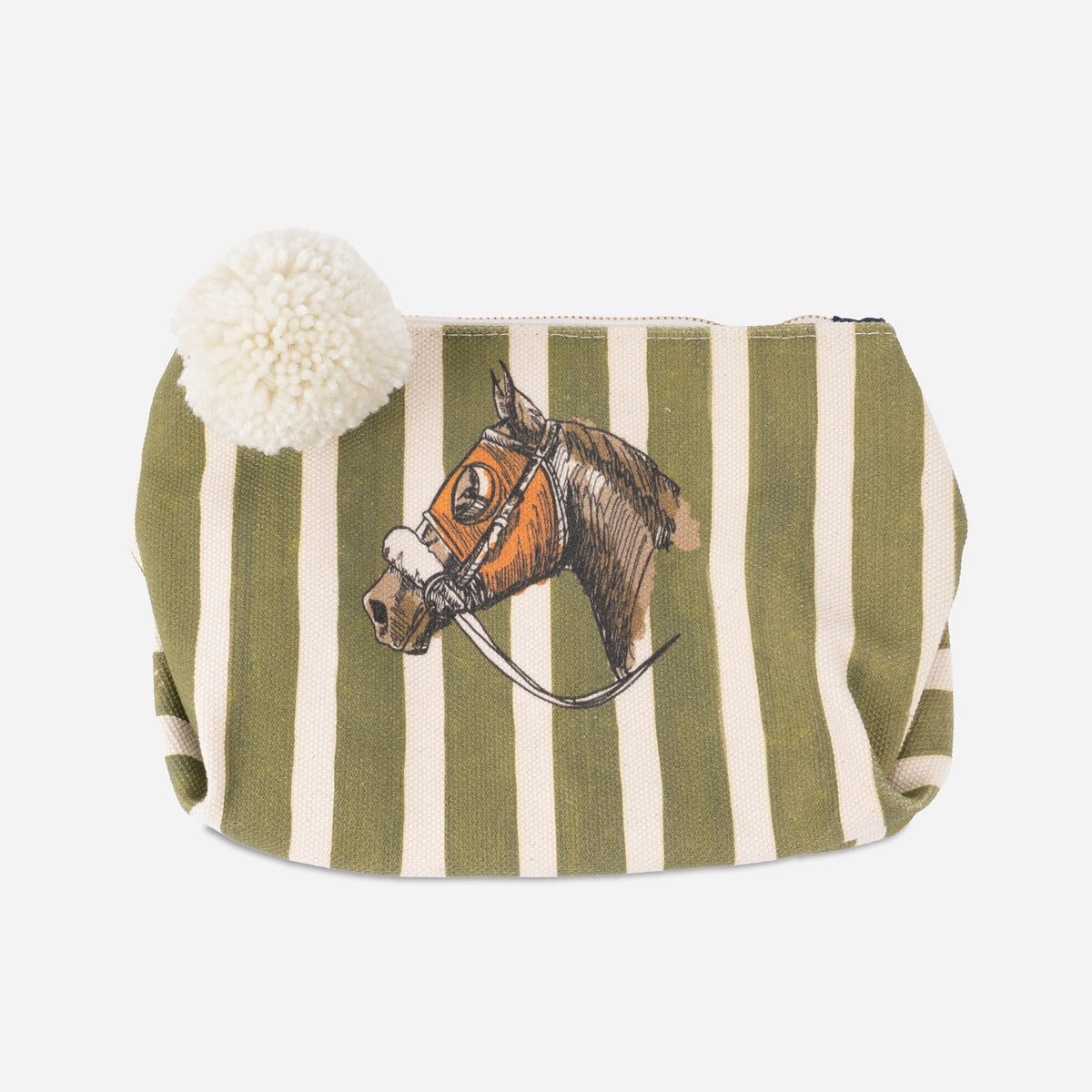 House Of Henry Keeneland Horse Head Stripe Clark Cosmetic