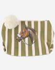 House Of Henry Keeneland Horse Head Stripe Clark Cosmetic