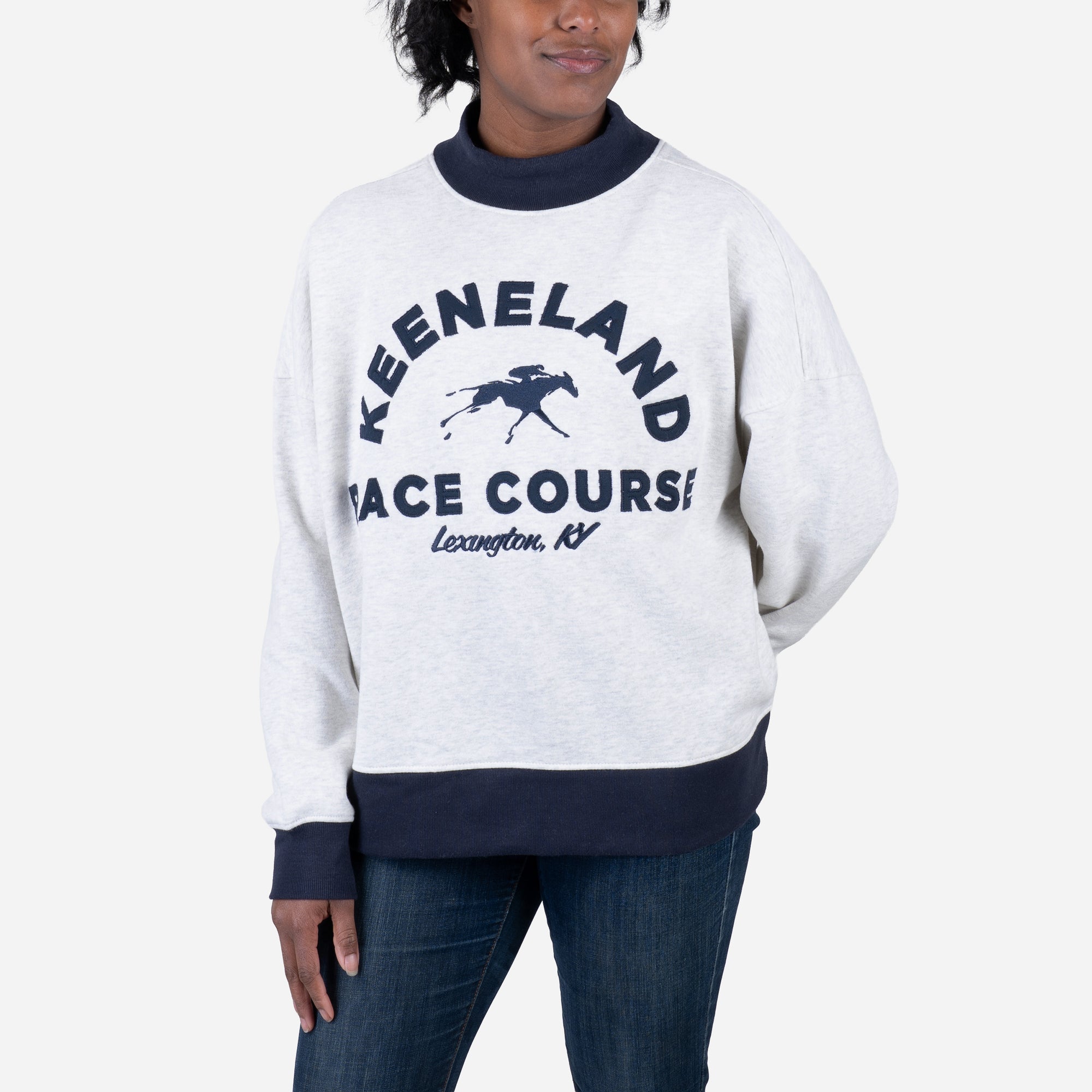 League Keeneland Women's Zoey Colorblock Mock Neck