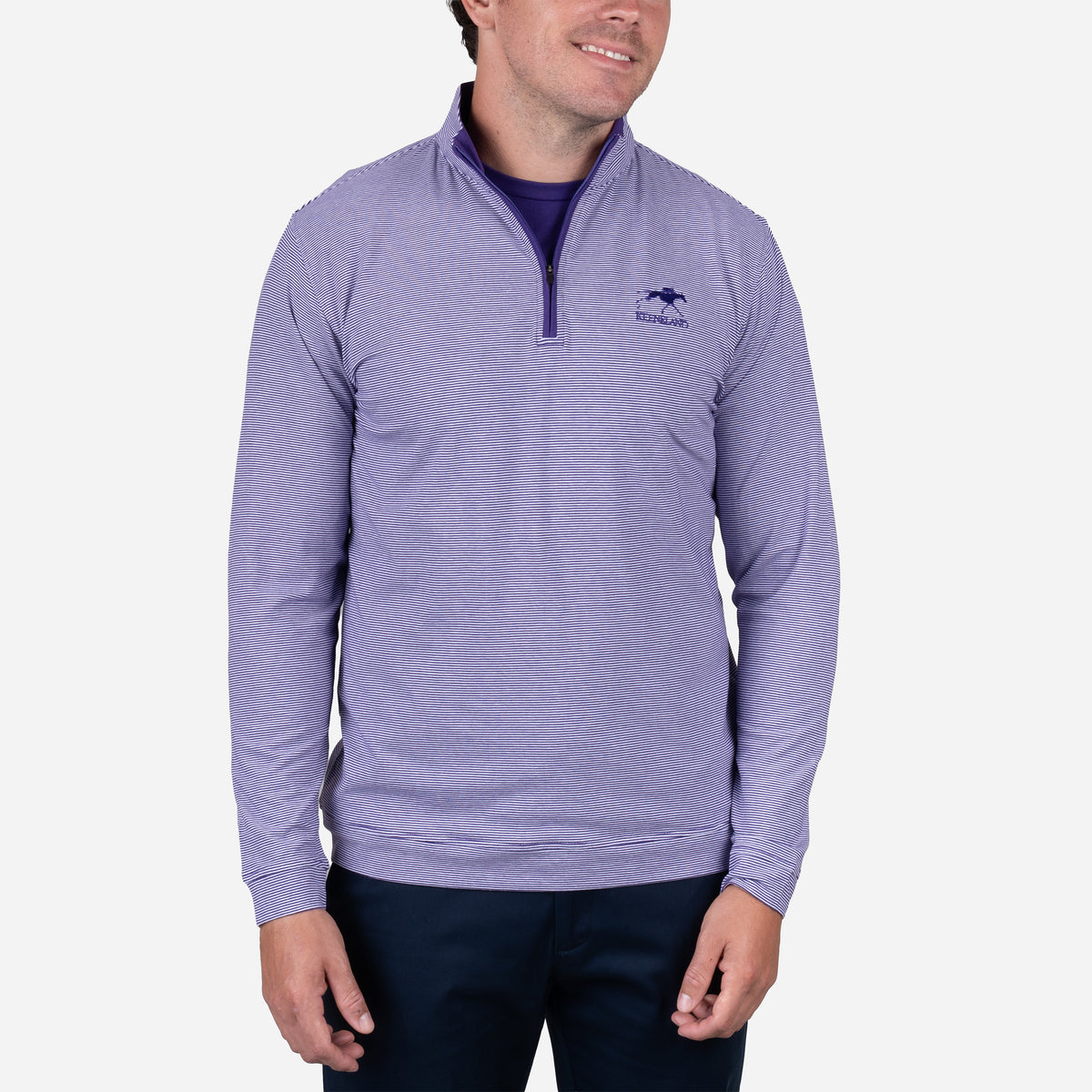 John Morgan Keeneland Men's Gian Stripe 1/4 Zip