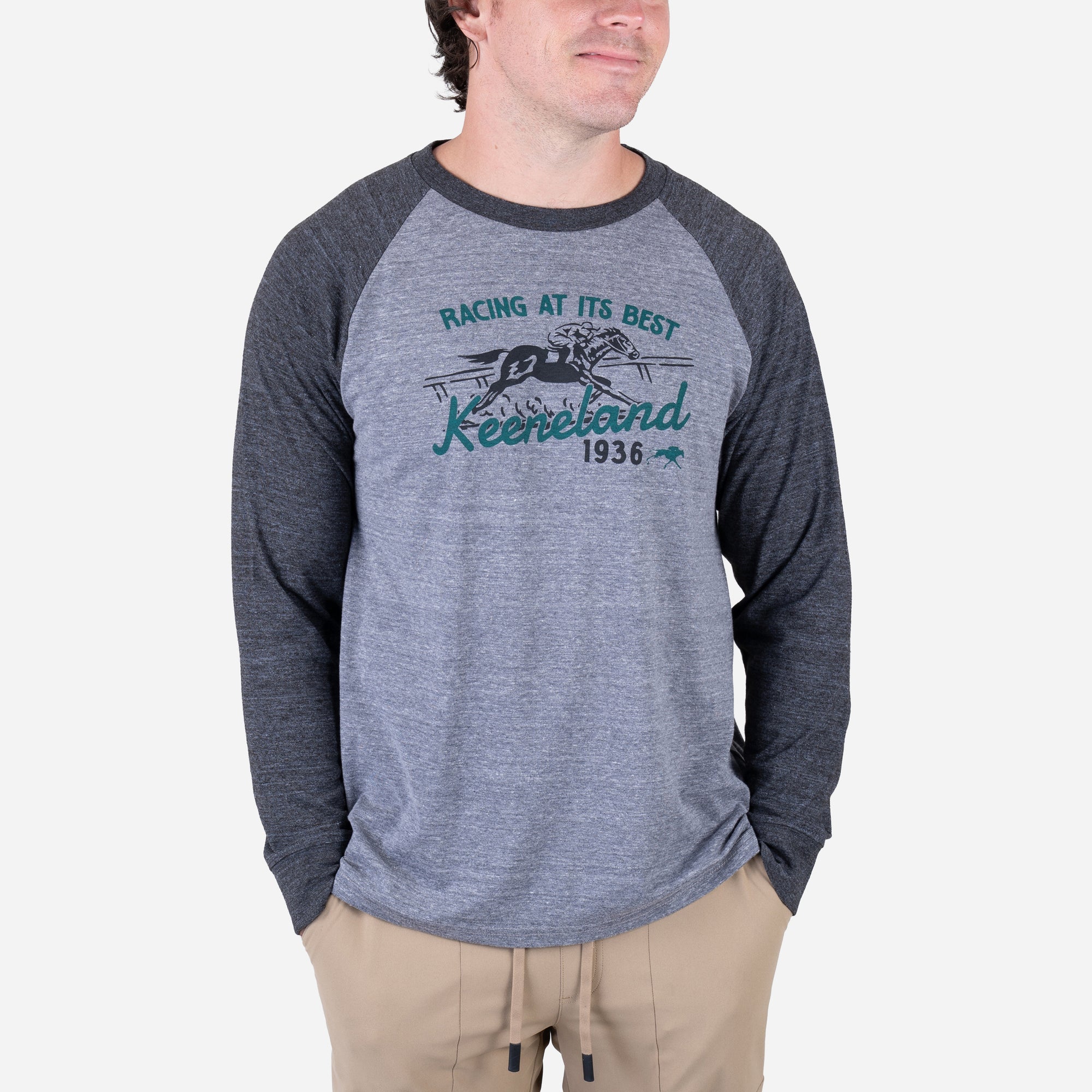 League Keeneland Sprinter Raglan Long Sleeve Tee