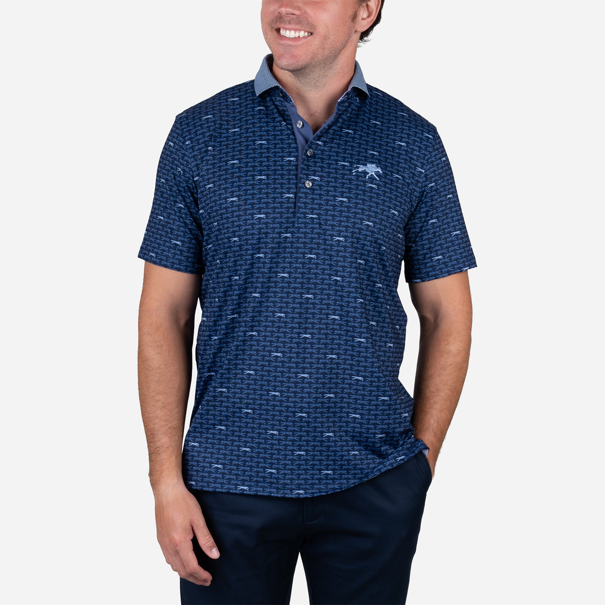 Greyson Keeneland Men's Running Wolf Polo