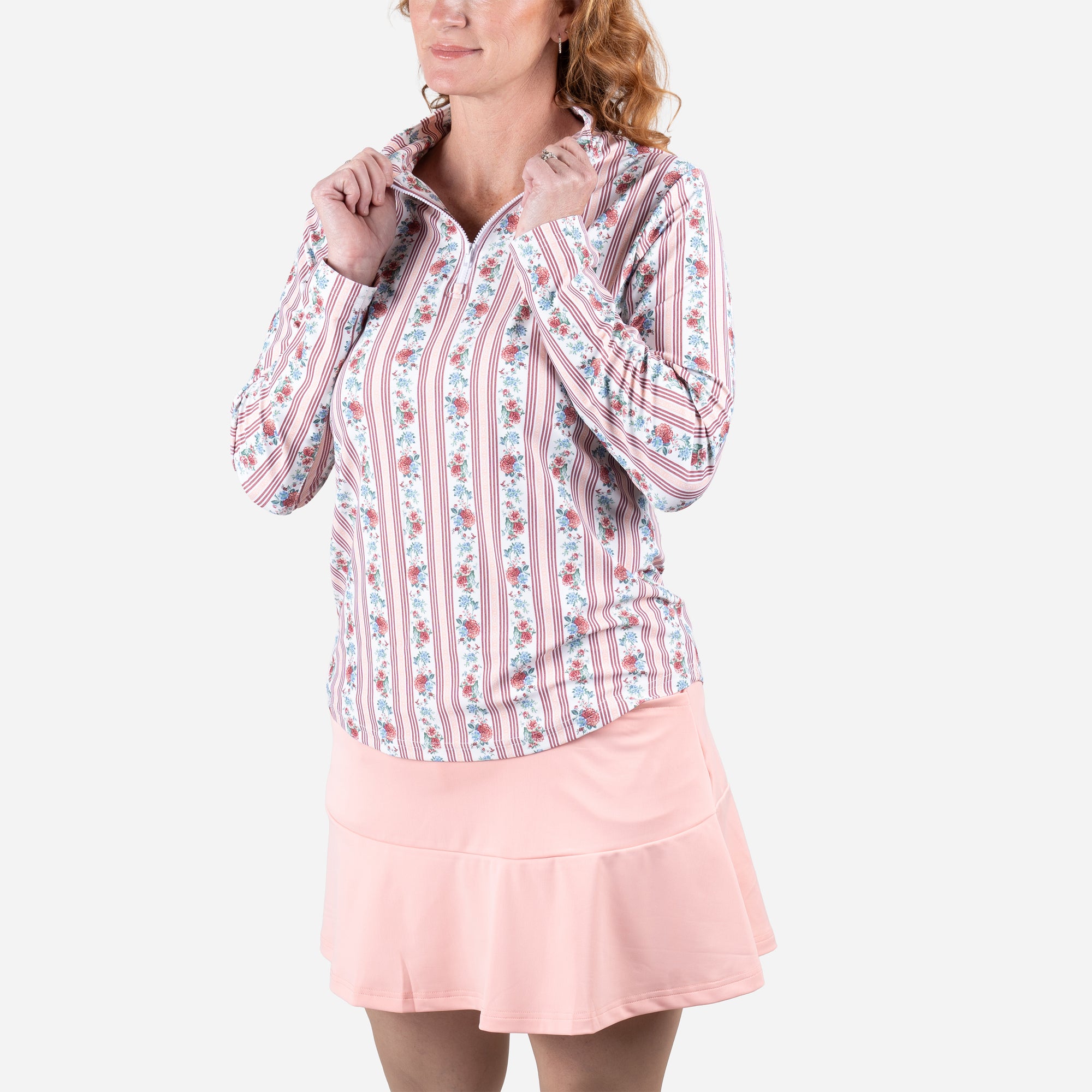 Smith &amp; Quinn Keeneland Women's Horticulture Stripe Ava 1/4 Zip