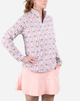 Smith & Quinn Keeneland Women's Horticulture Stripe Ava 1/4 Zip