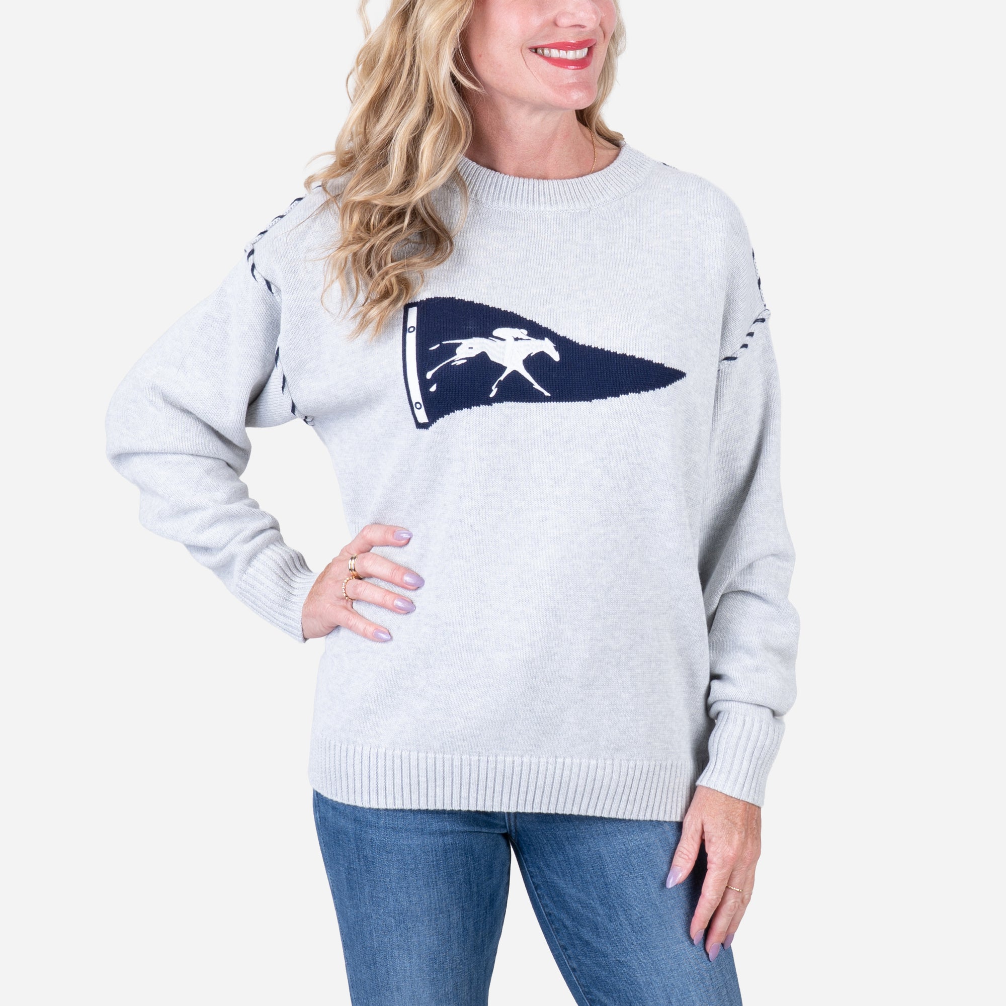 Ellsworth &amp; Ivey Keeneland Women's Pennant Riley Sweater