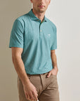 Peter Millar Keeneland Men's Dirty Martini Mesh Polo