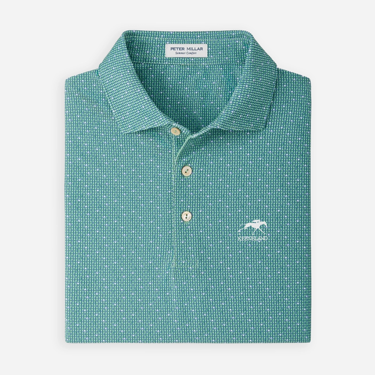 Peter Millar Keeneland Men's Dirty Martini Mesh Polo