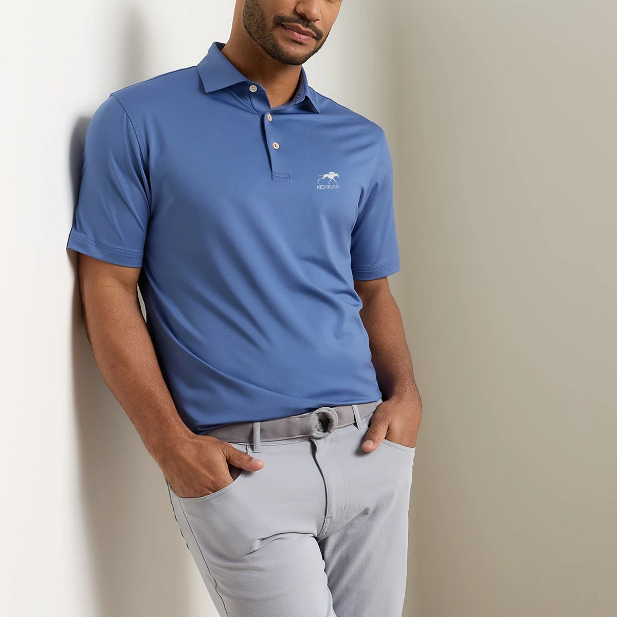 Peter Millar Keeneland Men's Solid Polo