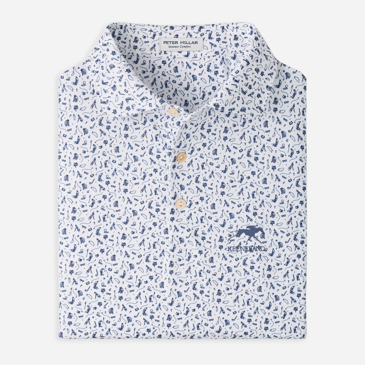 Peter Millar Keeneland Men's Read The Putt Polo