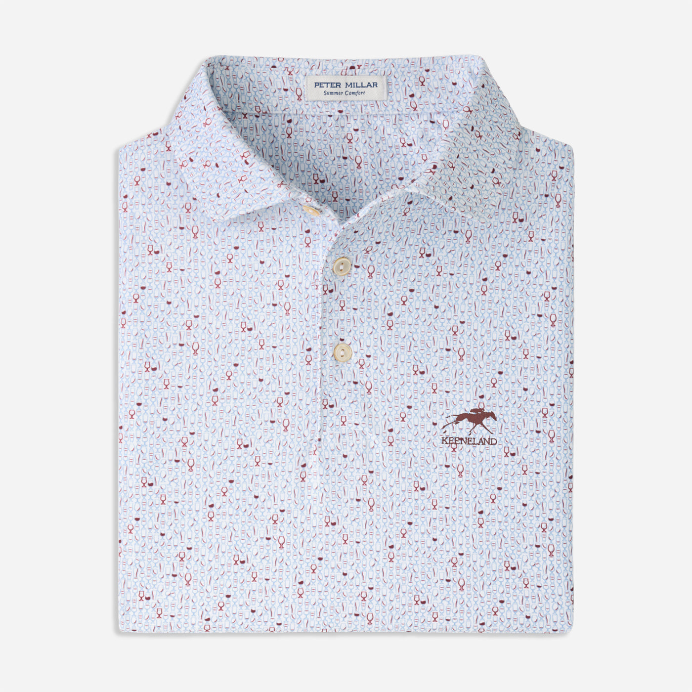 Peter Millar Keeneland Men's Glassware Polo