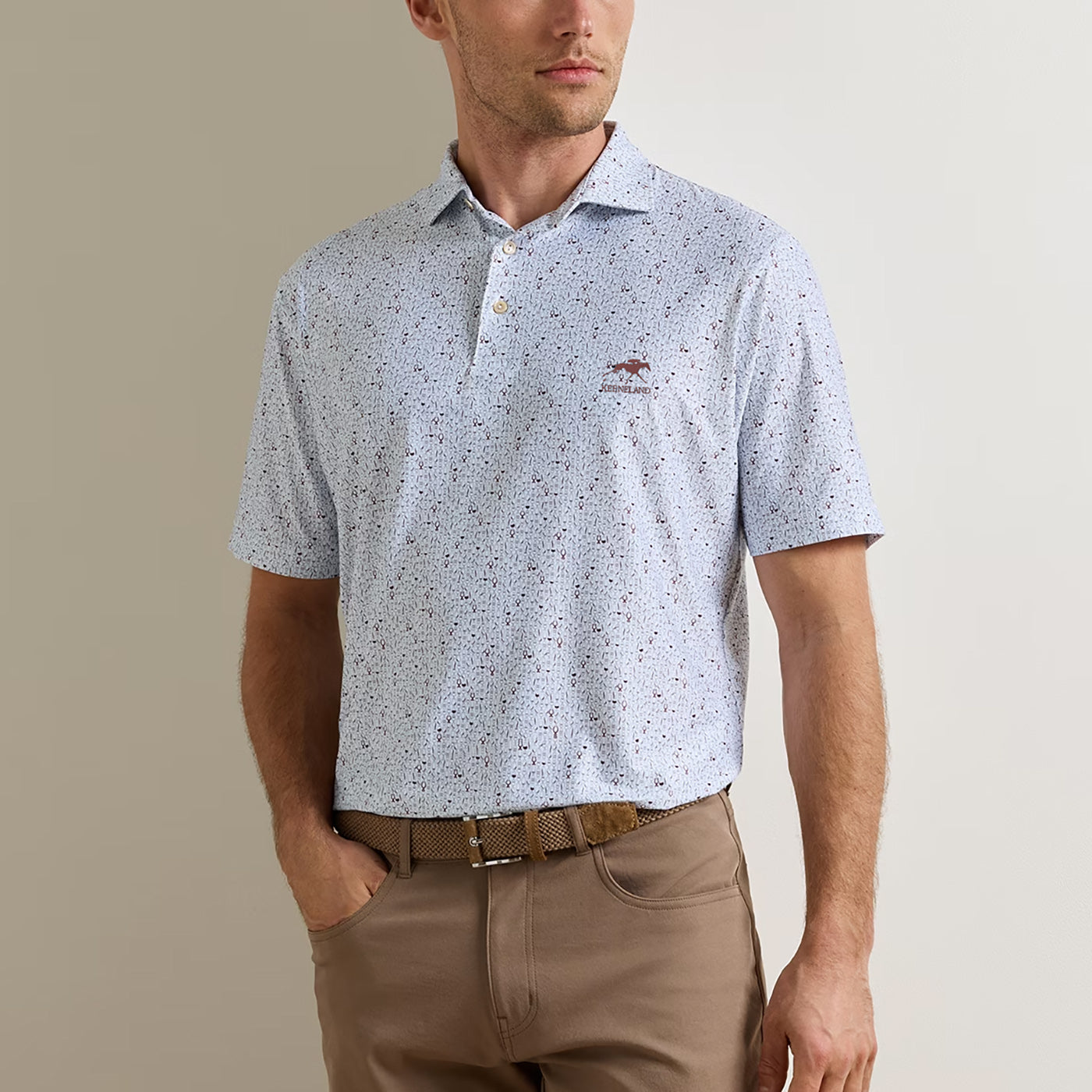 Peter Millar Keeneland Men's Glassware Polo