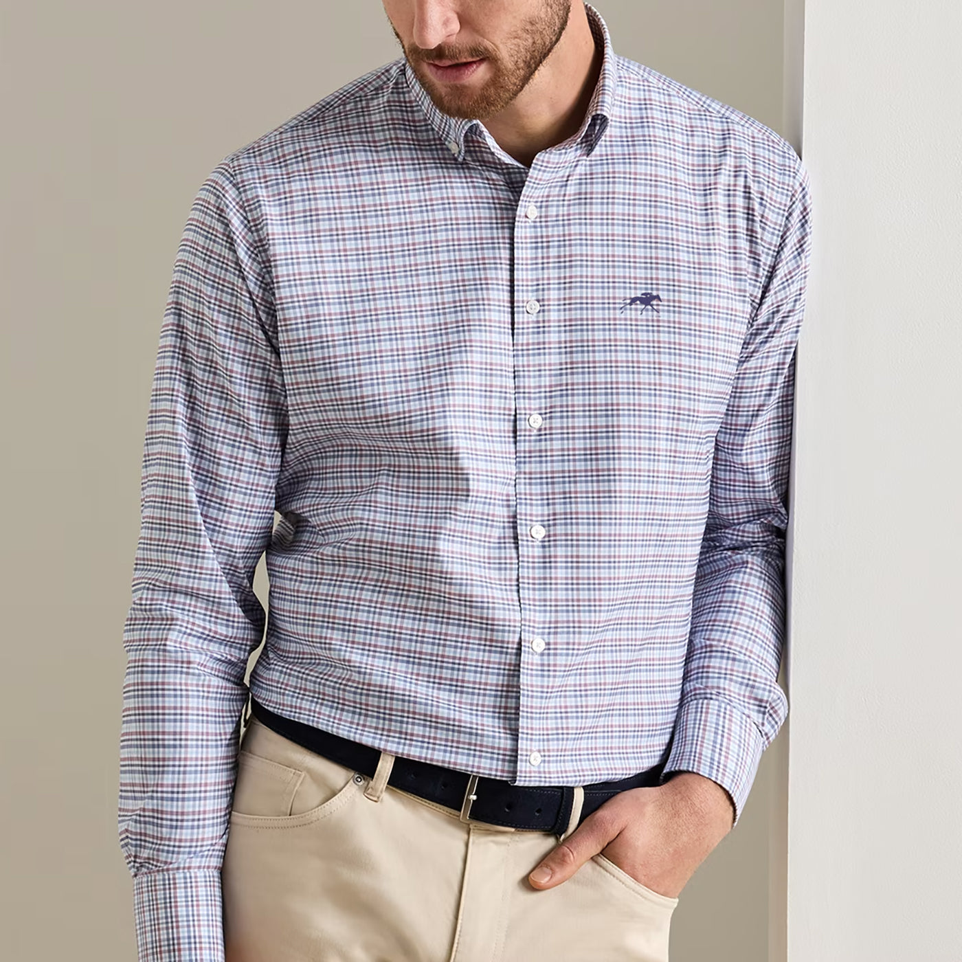 Peter Millar Keeneland Men's Wayne Twill Sport Shirt