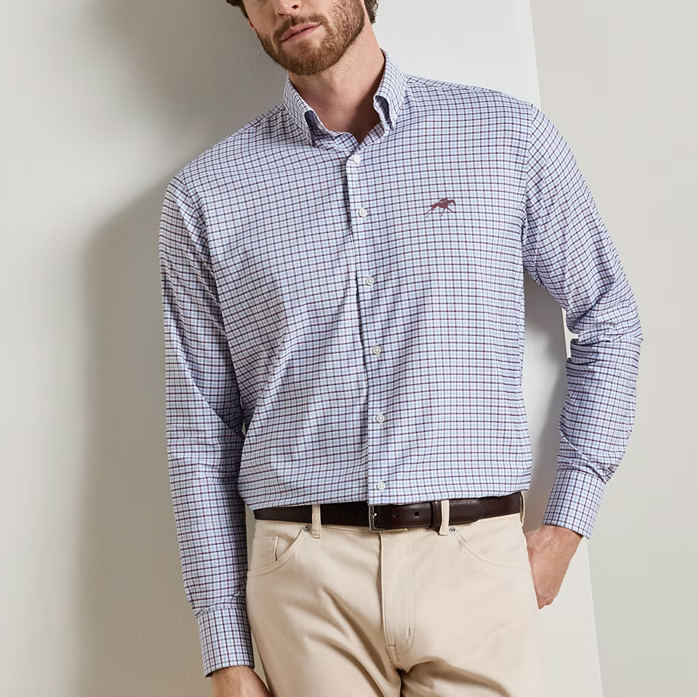 Peter Millar Keeneland Men's Axel Twill Sport Shirt