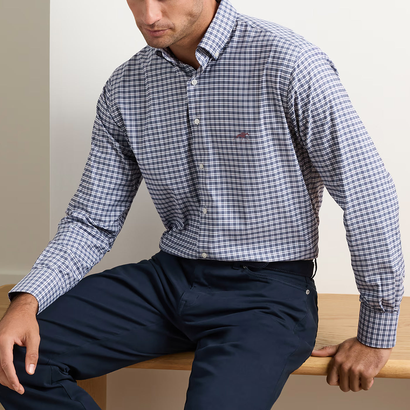 Peter Millar Keeneland Men's Clark Twill Sport Shirt