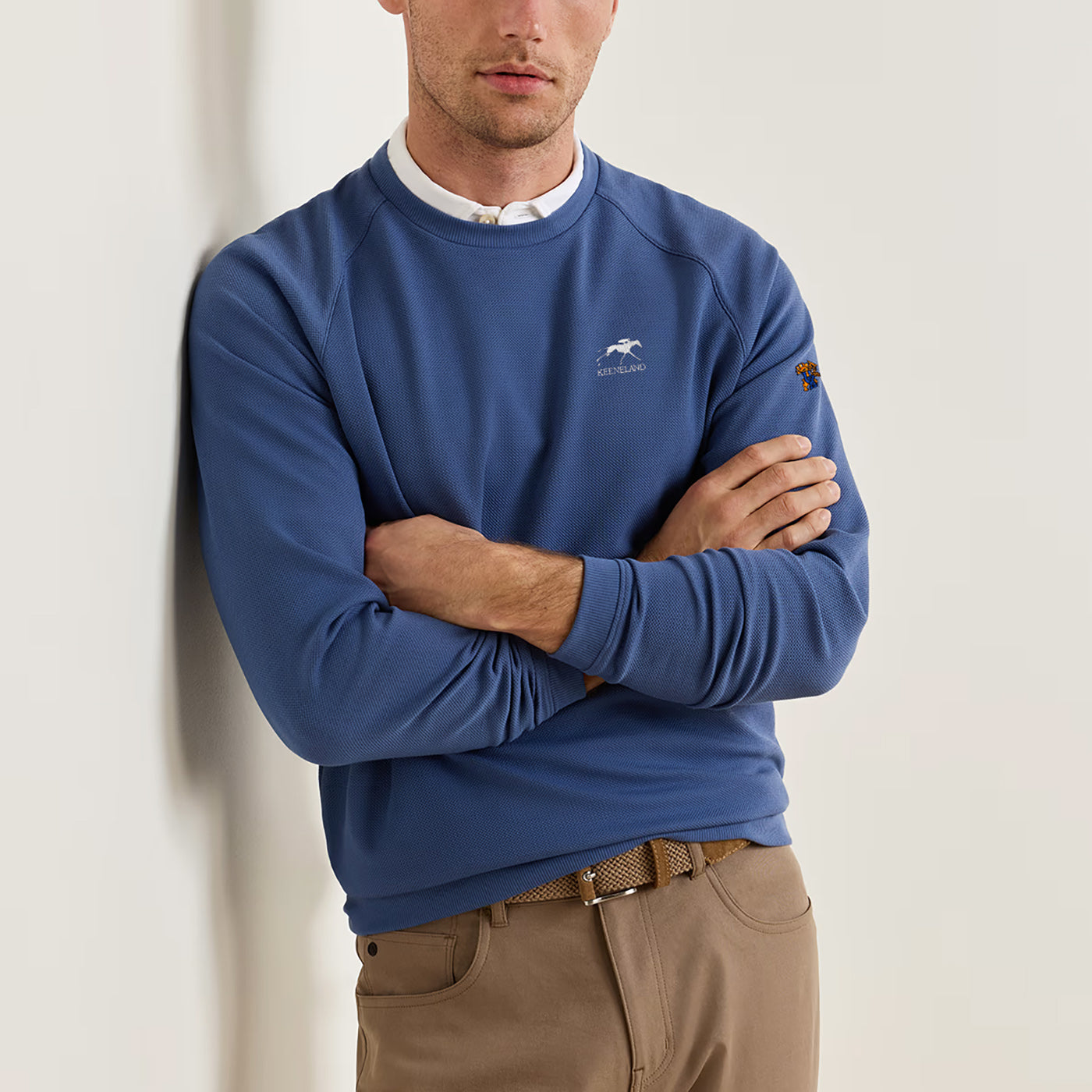 Peter Millar Keeneland Men's UK Cradle Pique Crewneck