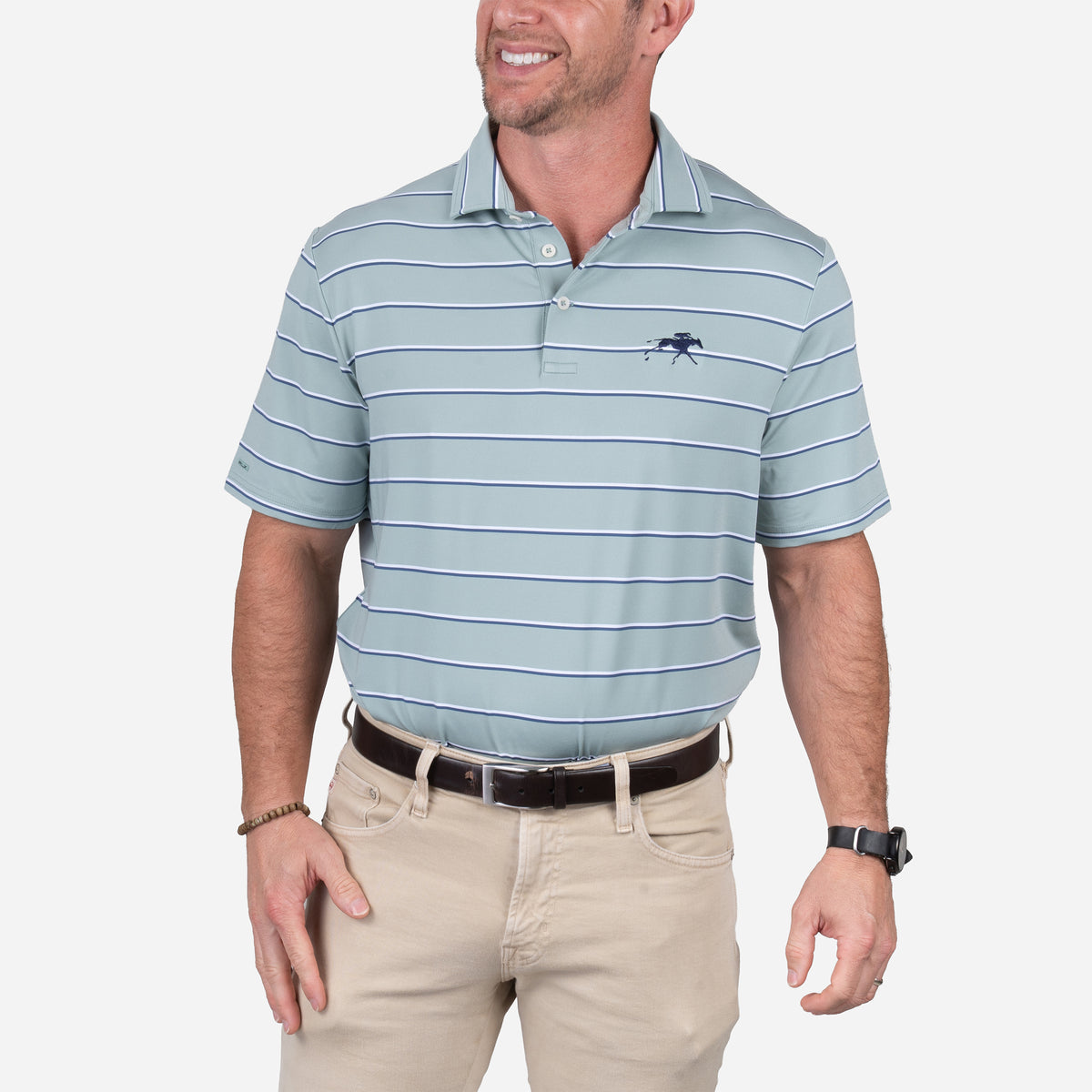 Ralph Lauren Keeneland Men's Lightweight Airflow Stripe Polo