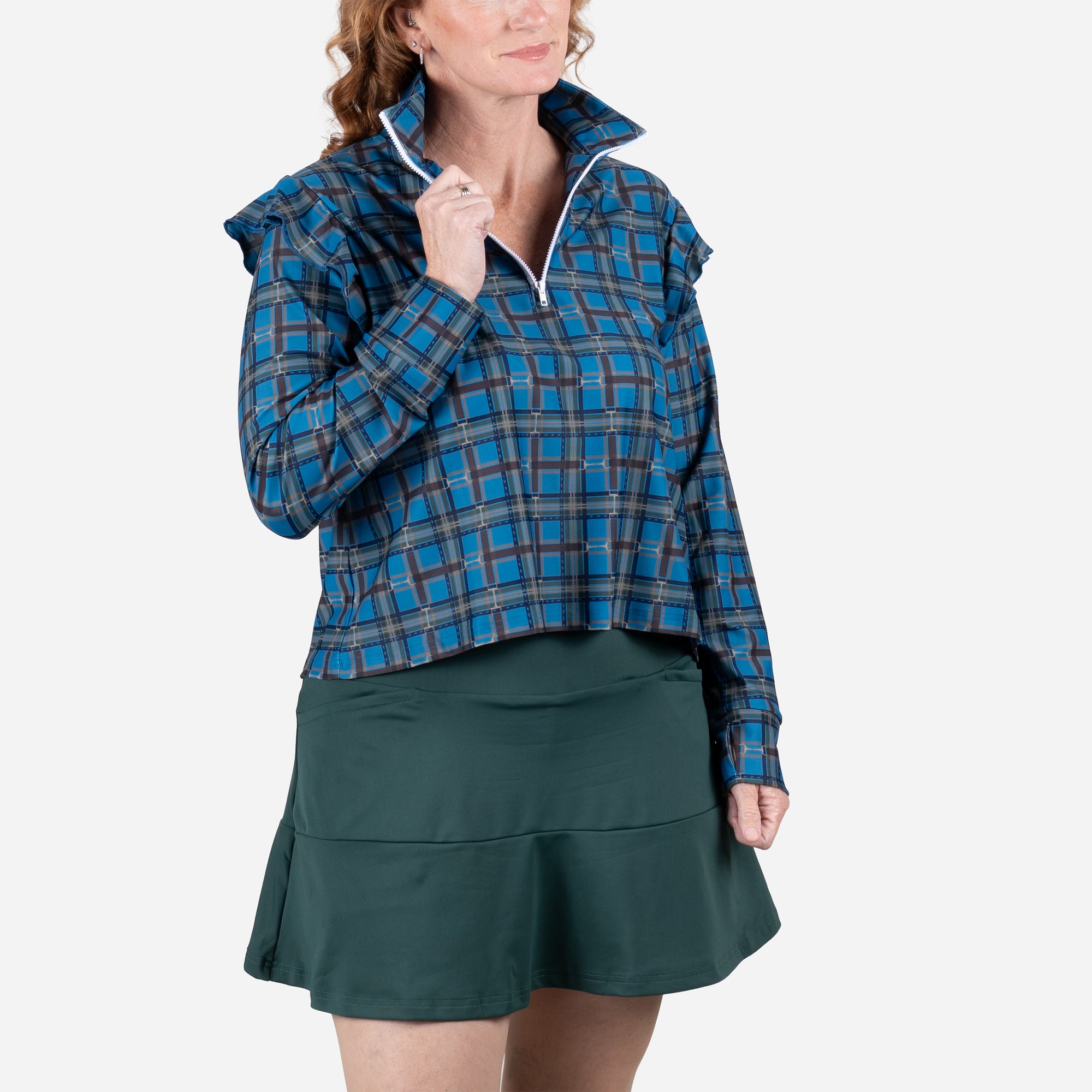 Smith &amp; Quinn Keeneland Women's Pedigree Plaid Grayson 1/4 Zip