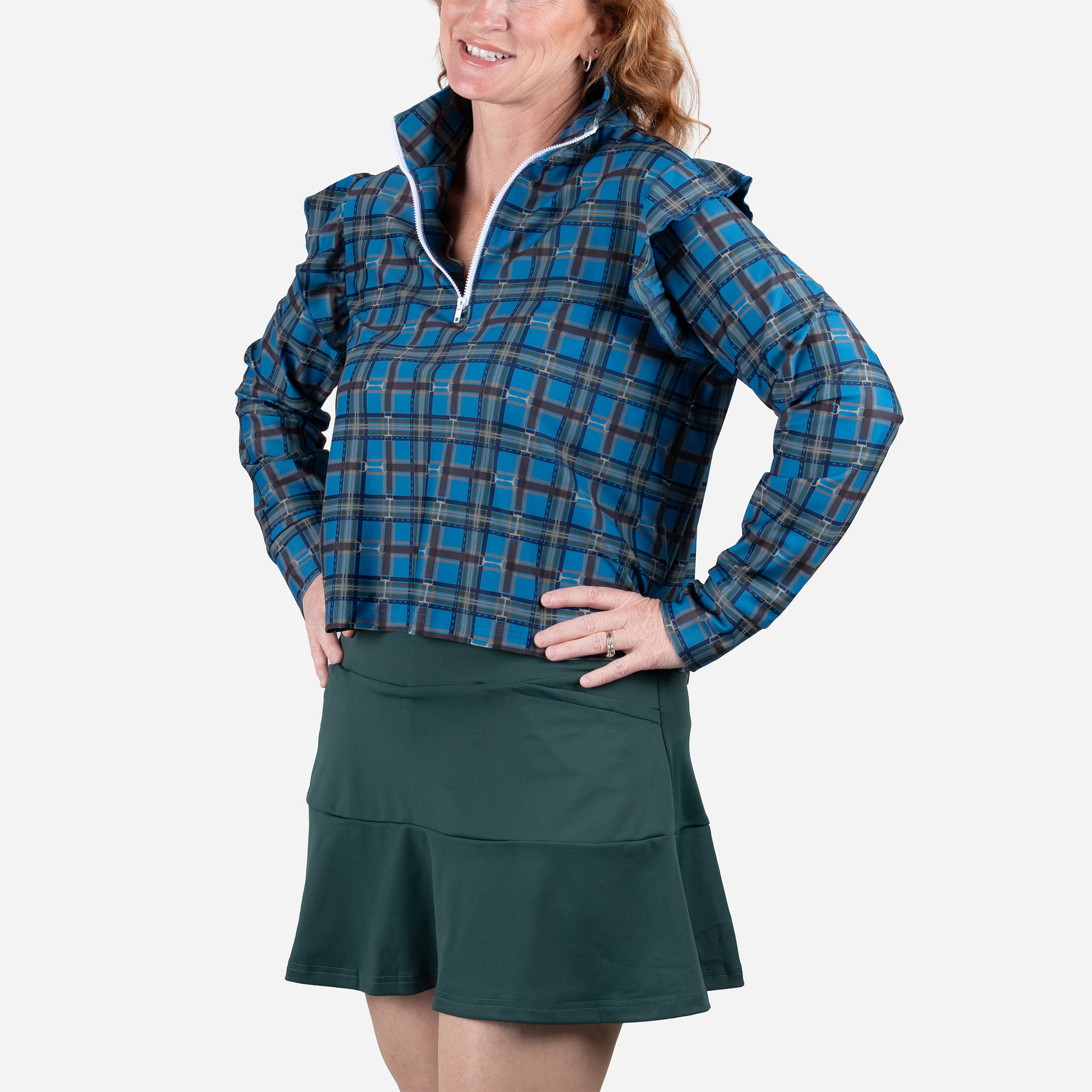 Smith &amp; Quinn Keeneland Women's Pedigree Plaid Grayson 1/4 Zip