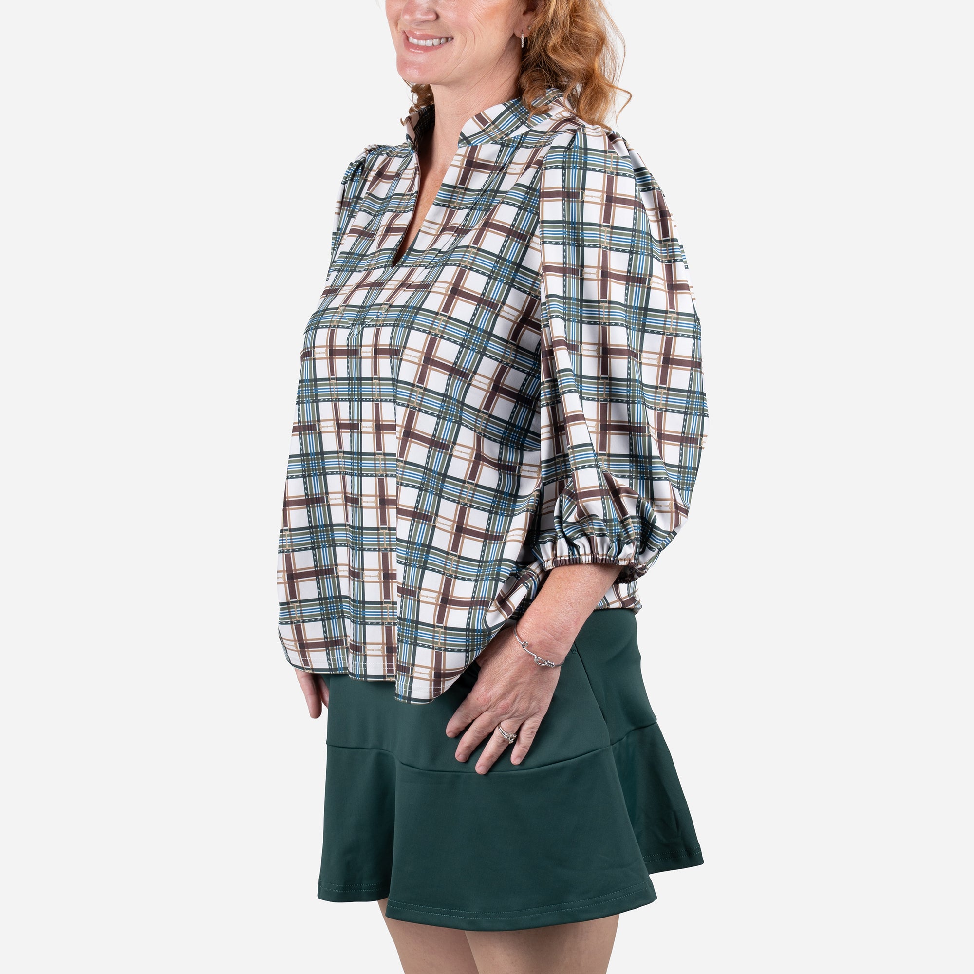 Smith &amp; Quinn Keeneland Women's Pedigree Plaid Eliza Top