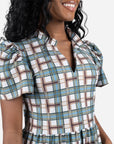 Smith & Quinn Women's Keeneland Pedigree Plaid Navy Dress
