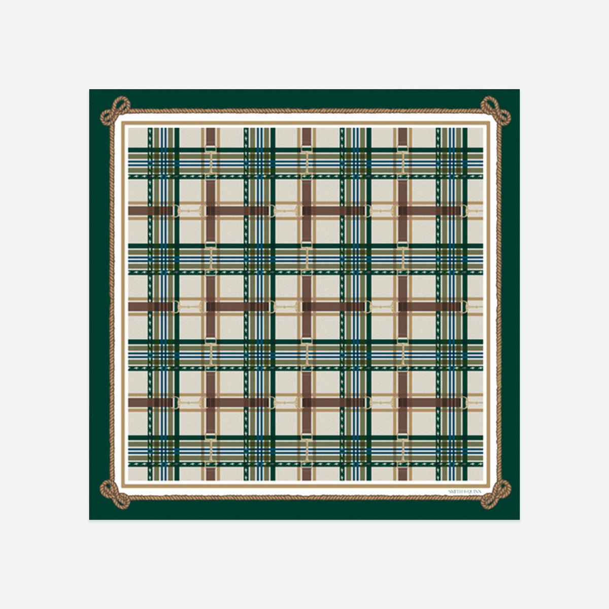 Smith &amp; Quinn Keeneland Pedigree Plaid Silk Scarf