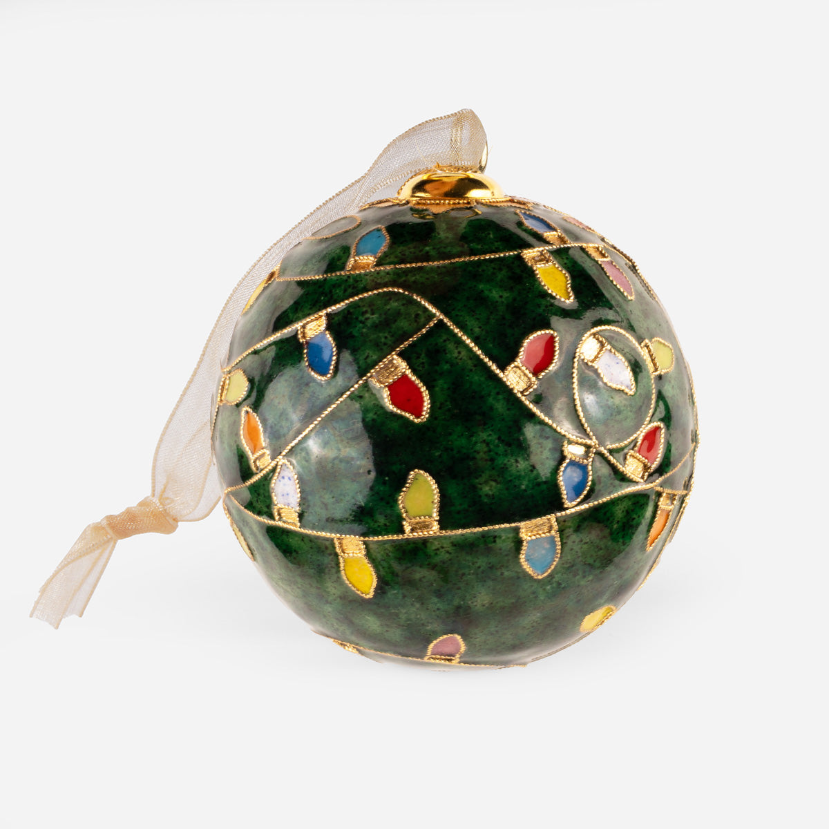 Kitty Keller Keeneland Logo &amp; Lights Ornament