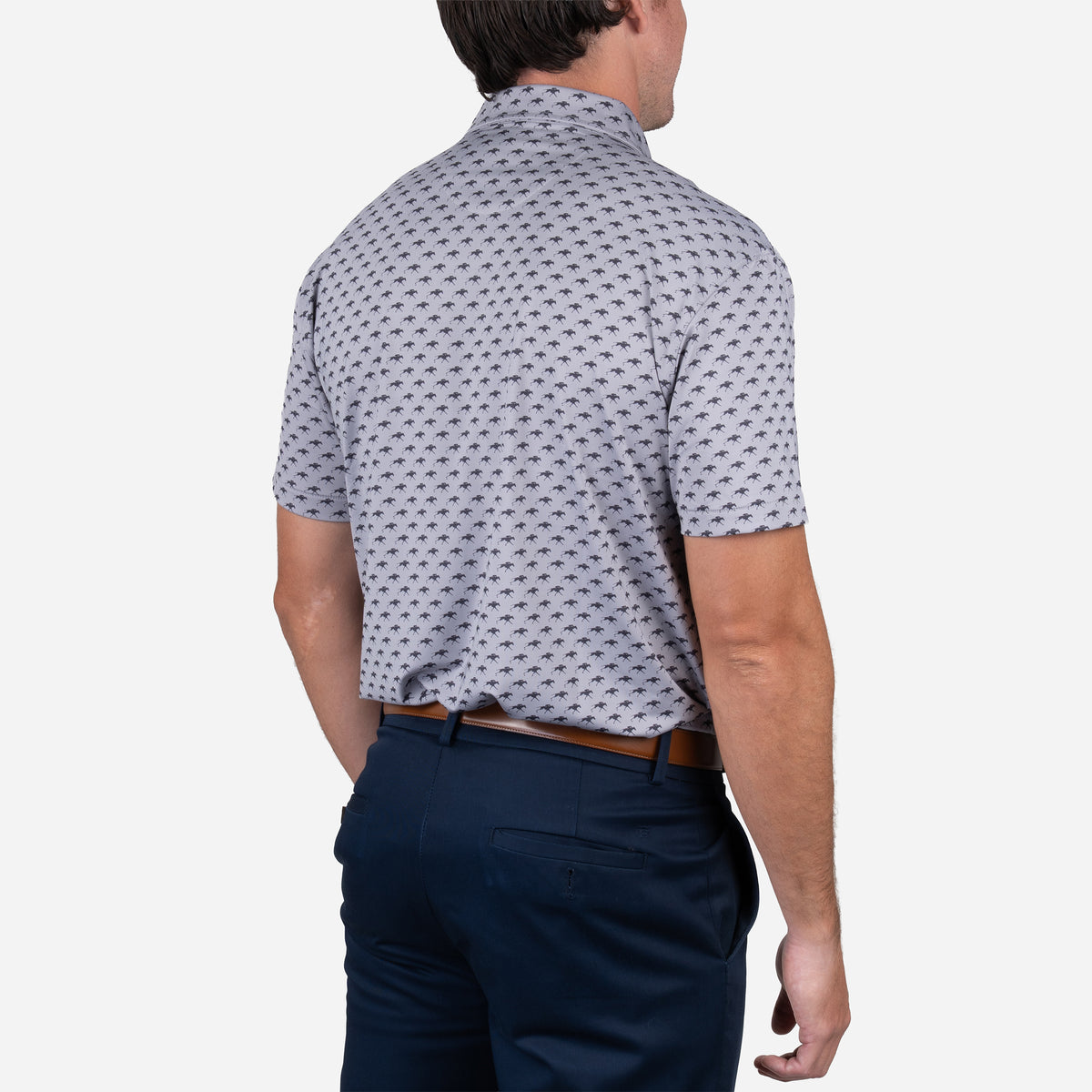 Horn Legend Keeneland Men's Horse Logo Tonal Polo