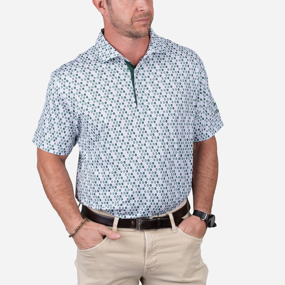 Horn Legend Keeneland Men's White Oak Polo