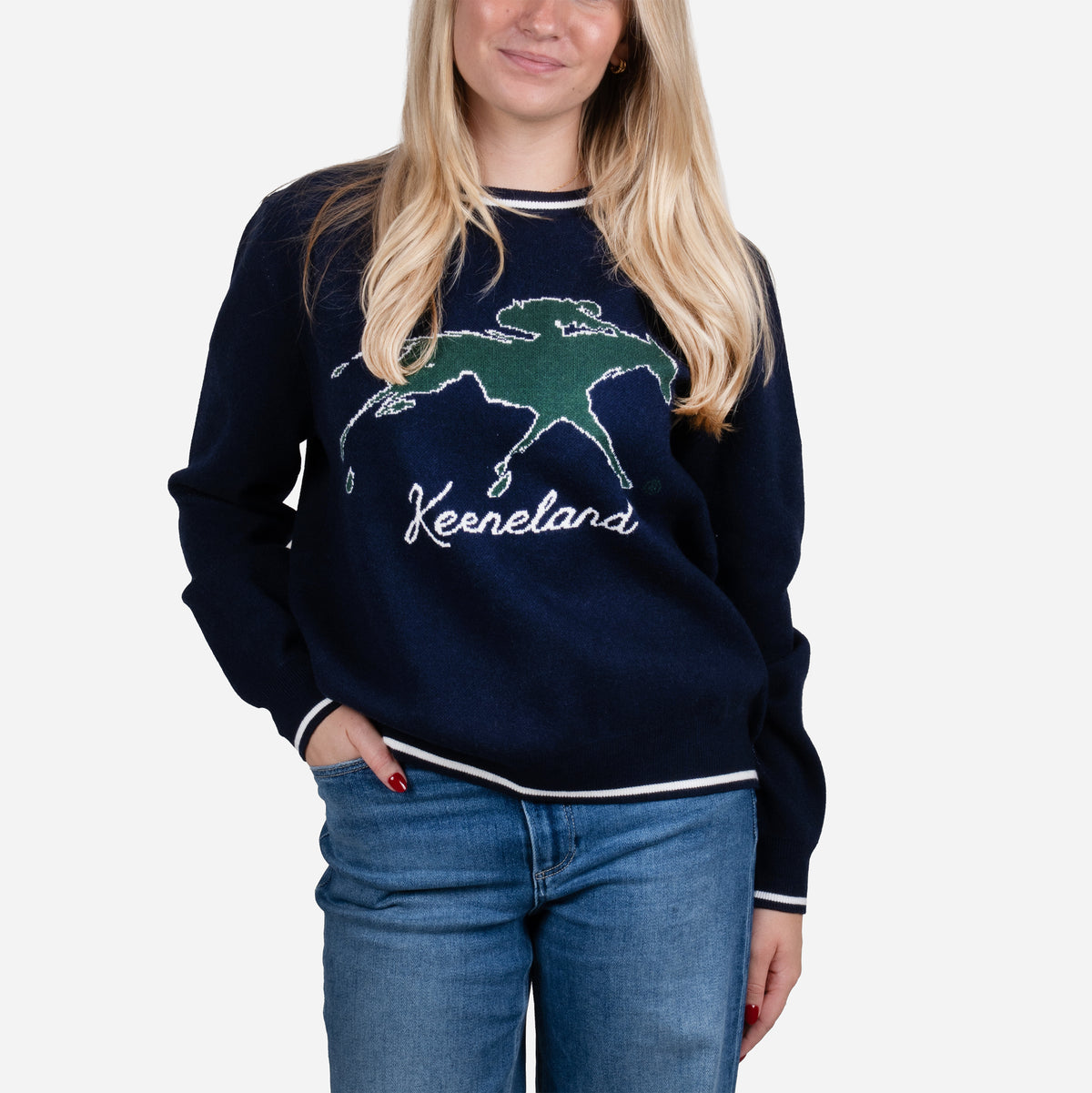 Gameday Social Keeneland Women's Wicks Woven Sweater