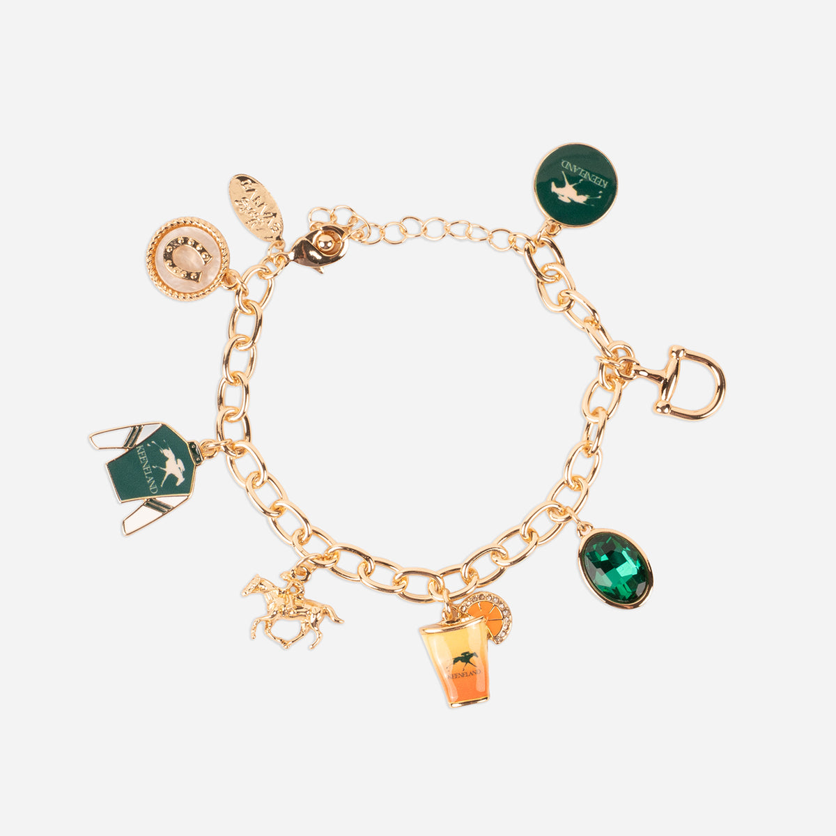 Canvas Style Keeneland Day At The Races Charm Bracelet
