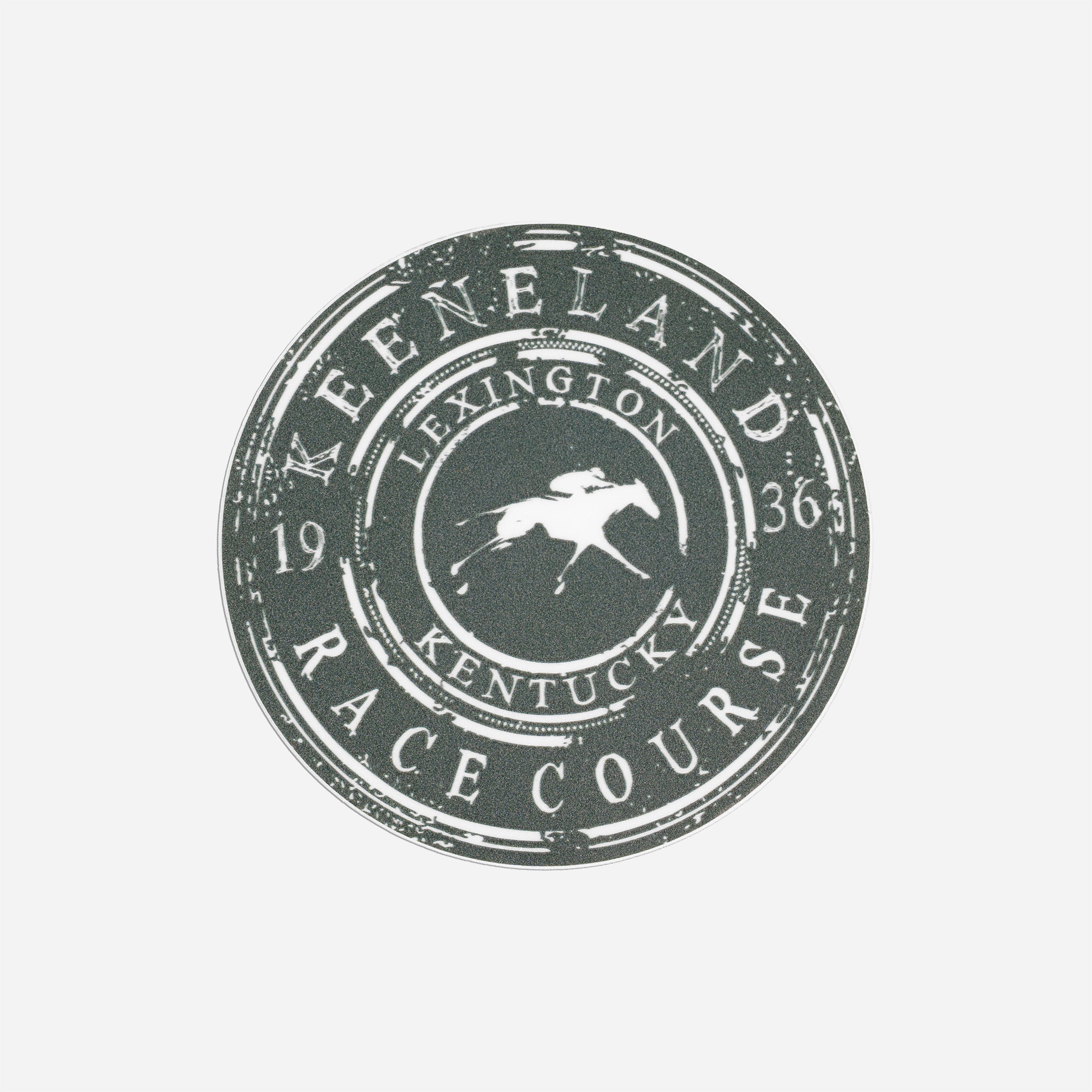 Keeneland Distressed Badge Circle Decal