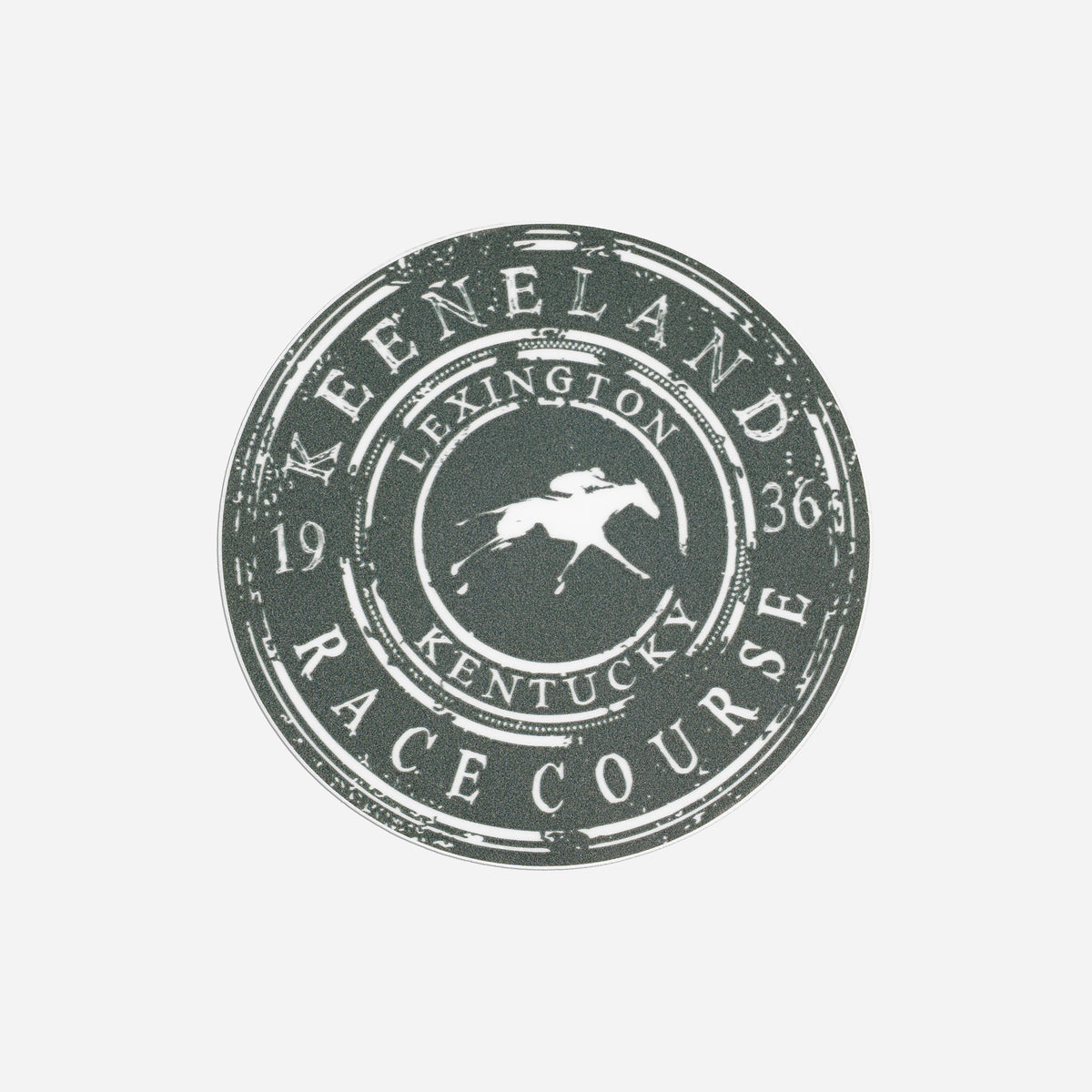 Keeneland Distressed Badge Circle Decal