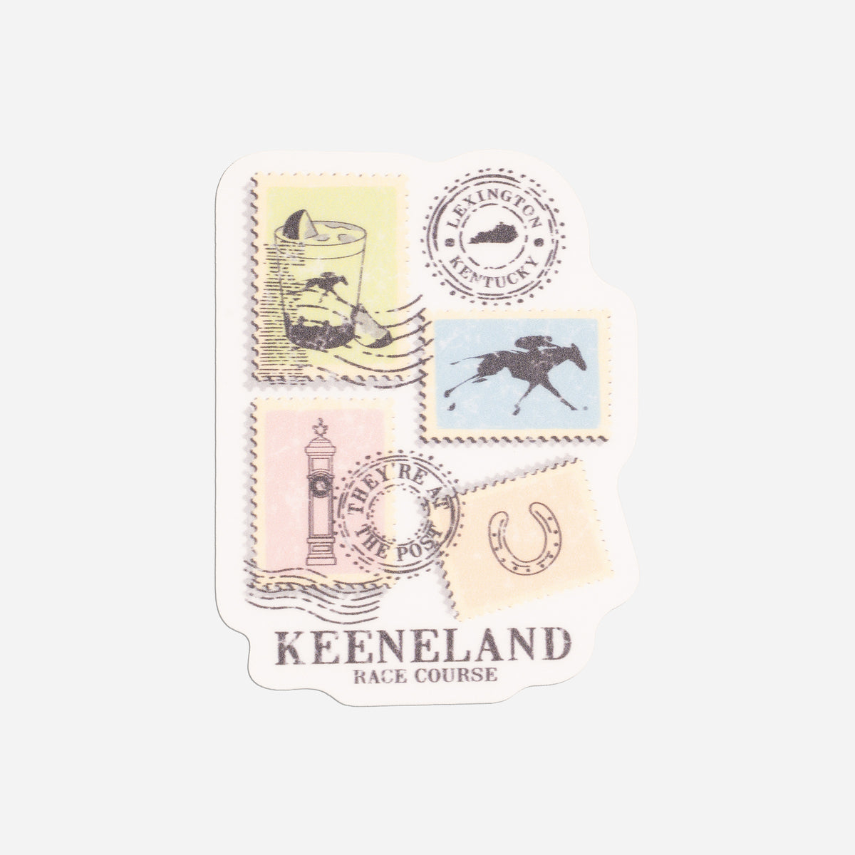 Keeneland Faded Stamps Decal