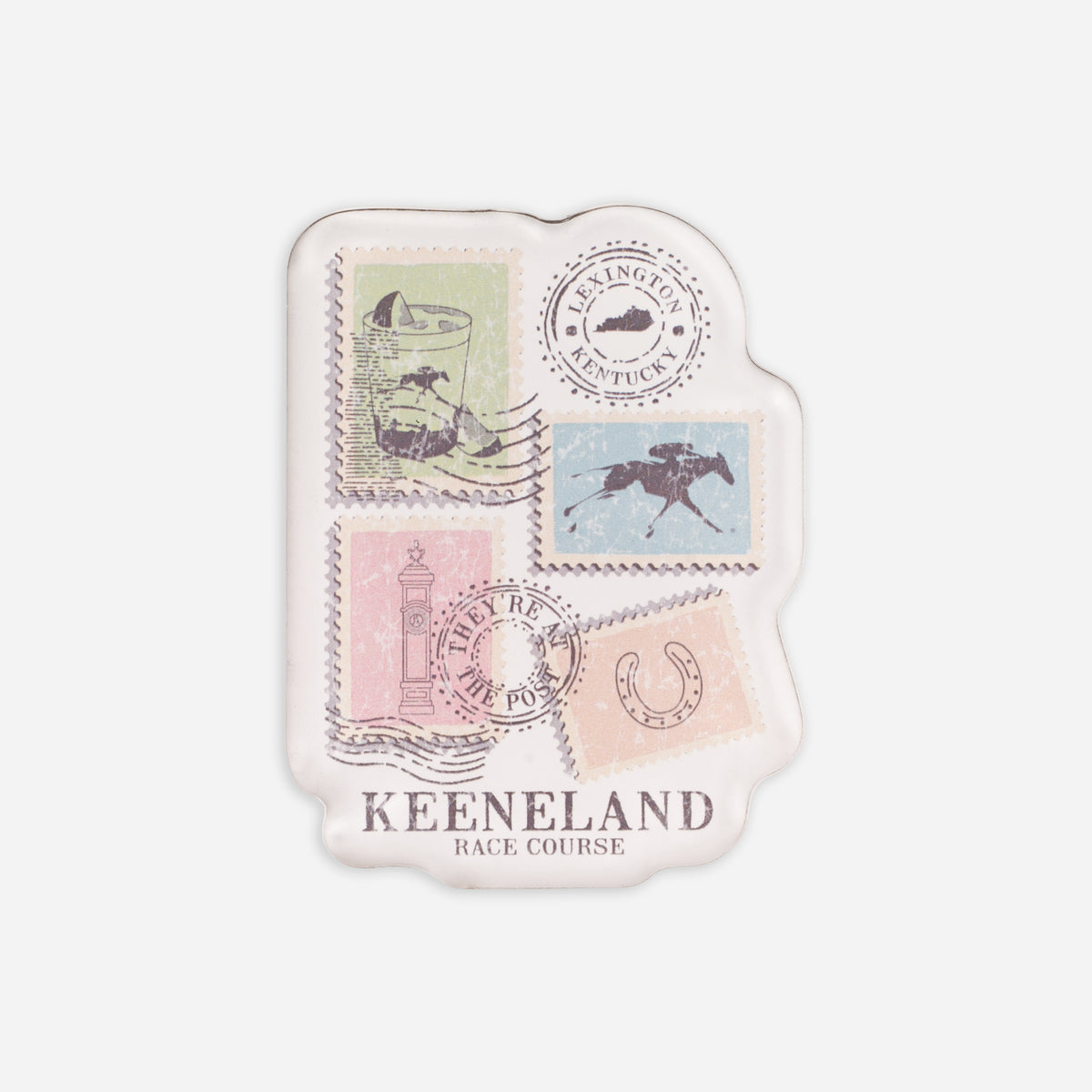 Keeneland Faded Stamps Acrylic Magnet