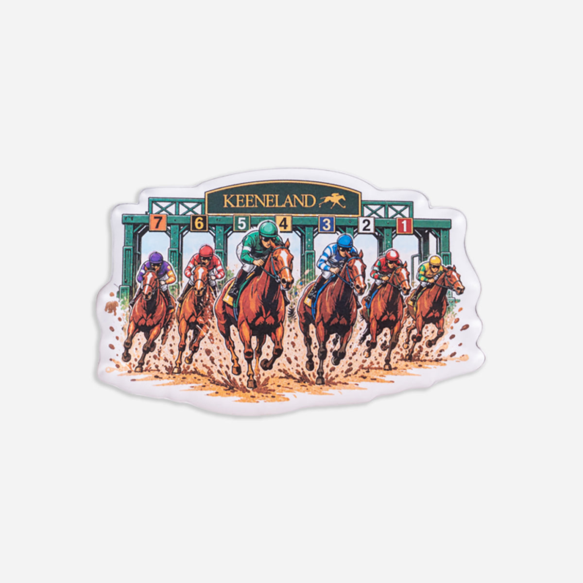 Keeneland Off At The Starting Gate Acrylic Magnet