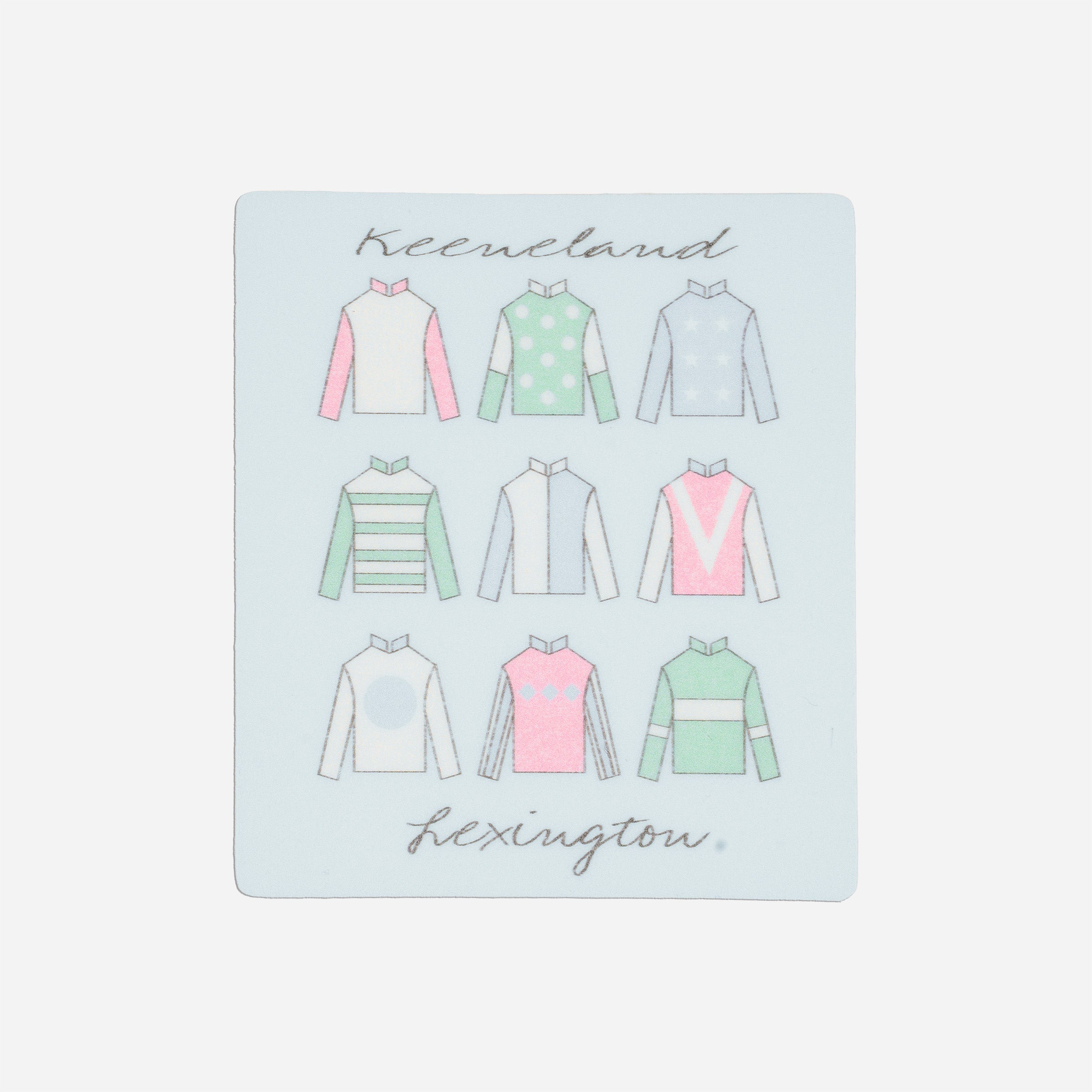 Keeneland Pastel Jockey Silks Decal