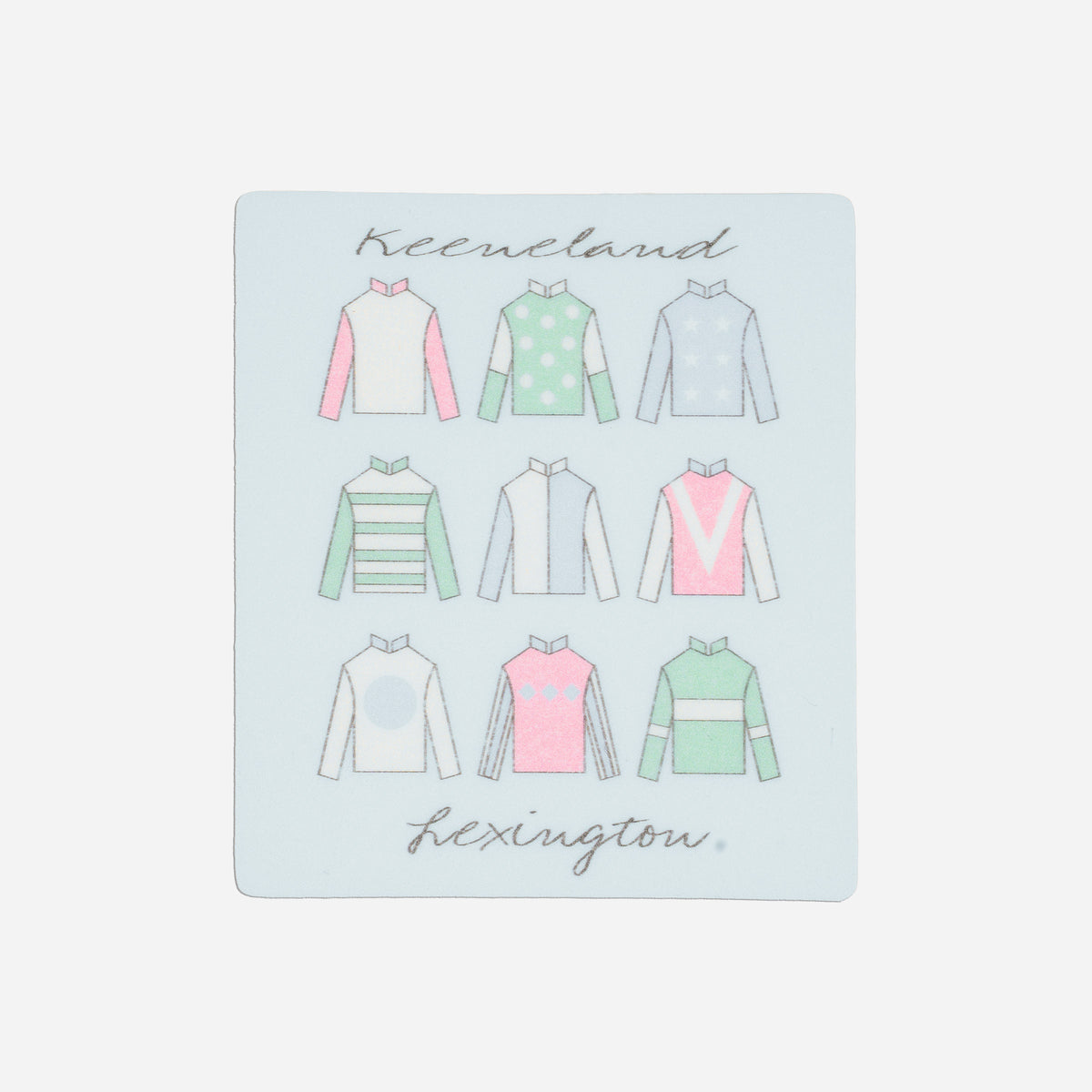 Keeneland Pastel Jockey Silks Decal