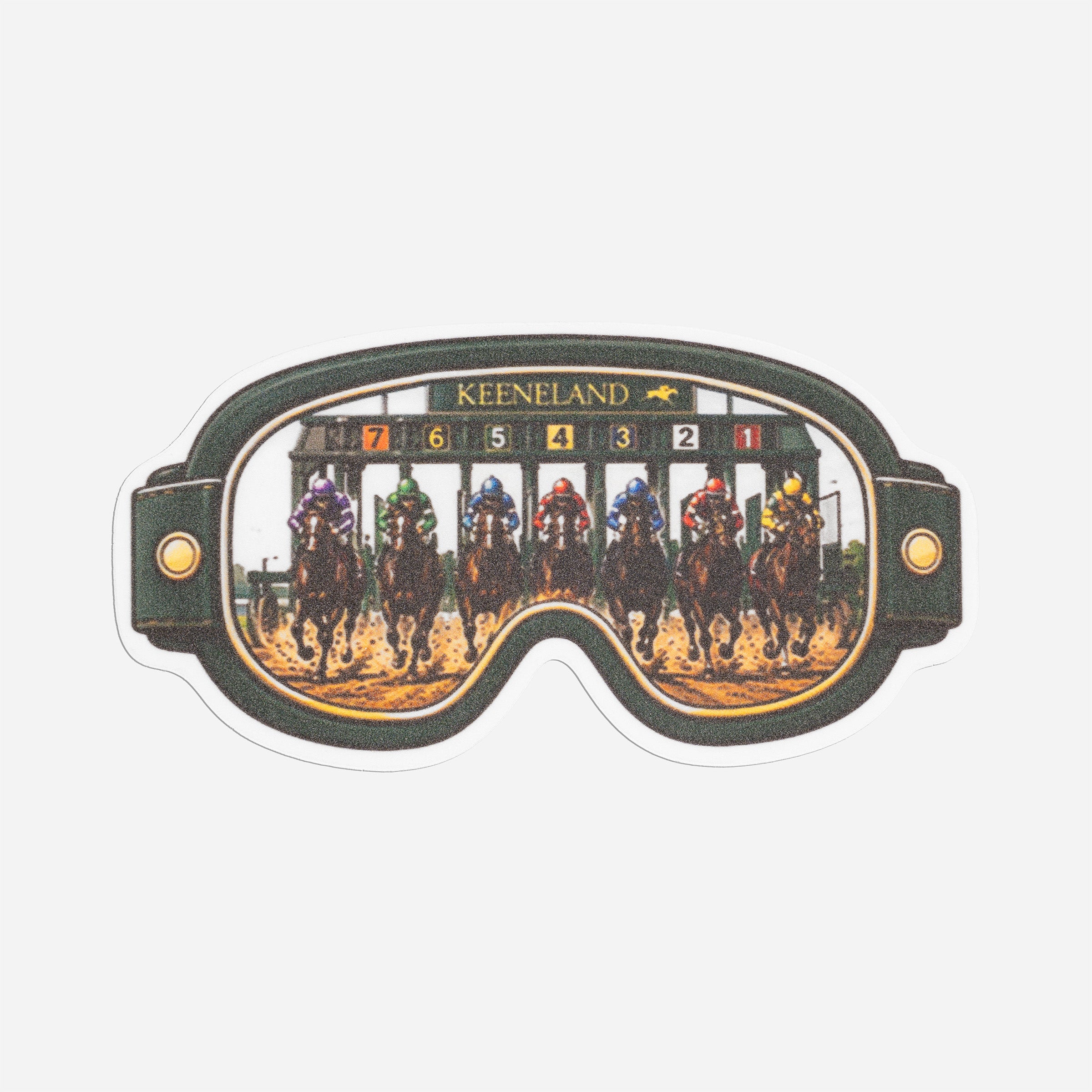 Keeneland Through The Jockey Goggles Decal