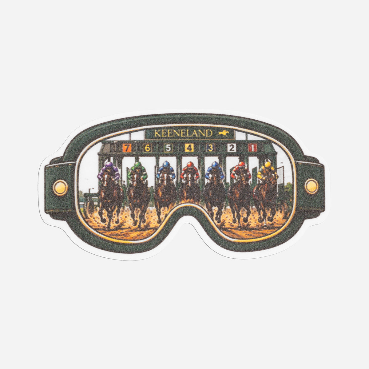 Keeneland Through The Jockey Goggles Decal
