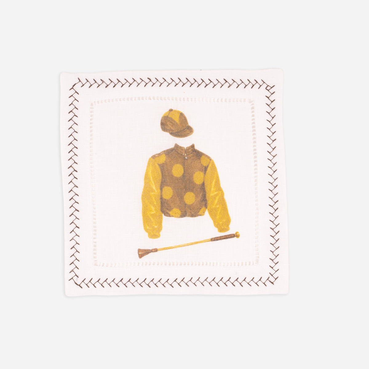 House Of Henry Keeneland Jockey Silks Cocktail Napkins Set of 4