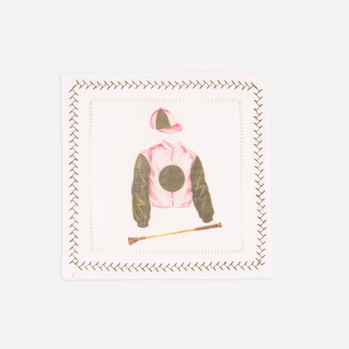 House Of Henry Keeneland Jockey Silks Cocktail Napkins Set of 4
