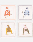 House Of Henry Keeneland Jockey Silks Cocktail Napkins Set of 4