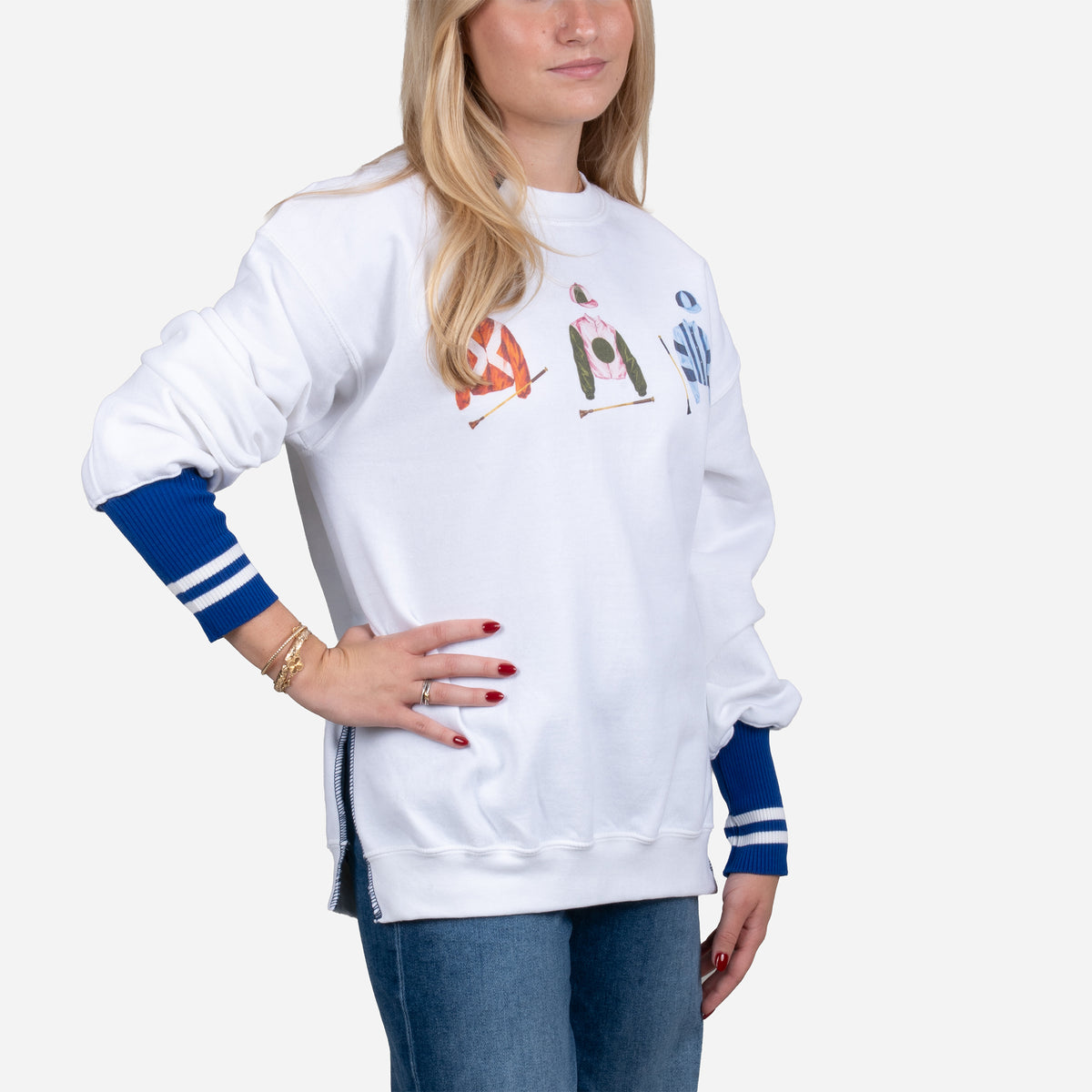 House Of Henry Keeneland Women's Silks Trio Cuffed Sweatshirt