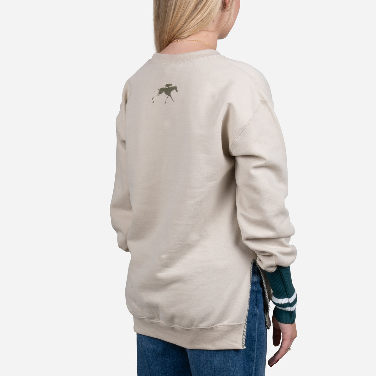House Of Henry Keeneland Women's Horse &amp; Jockey Cuffed Sweatshirt