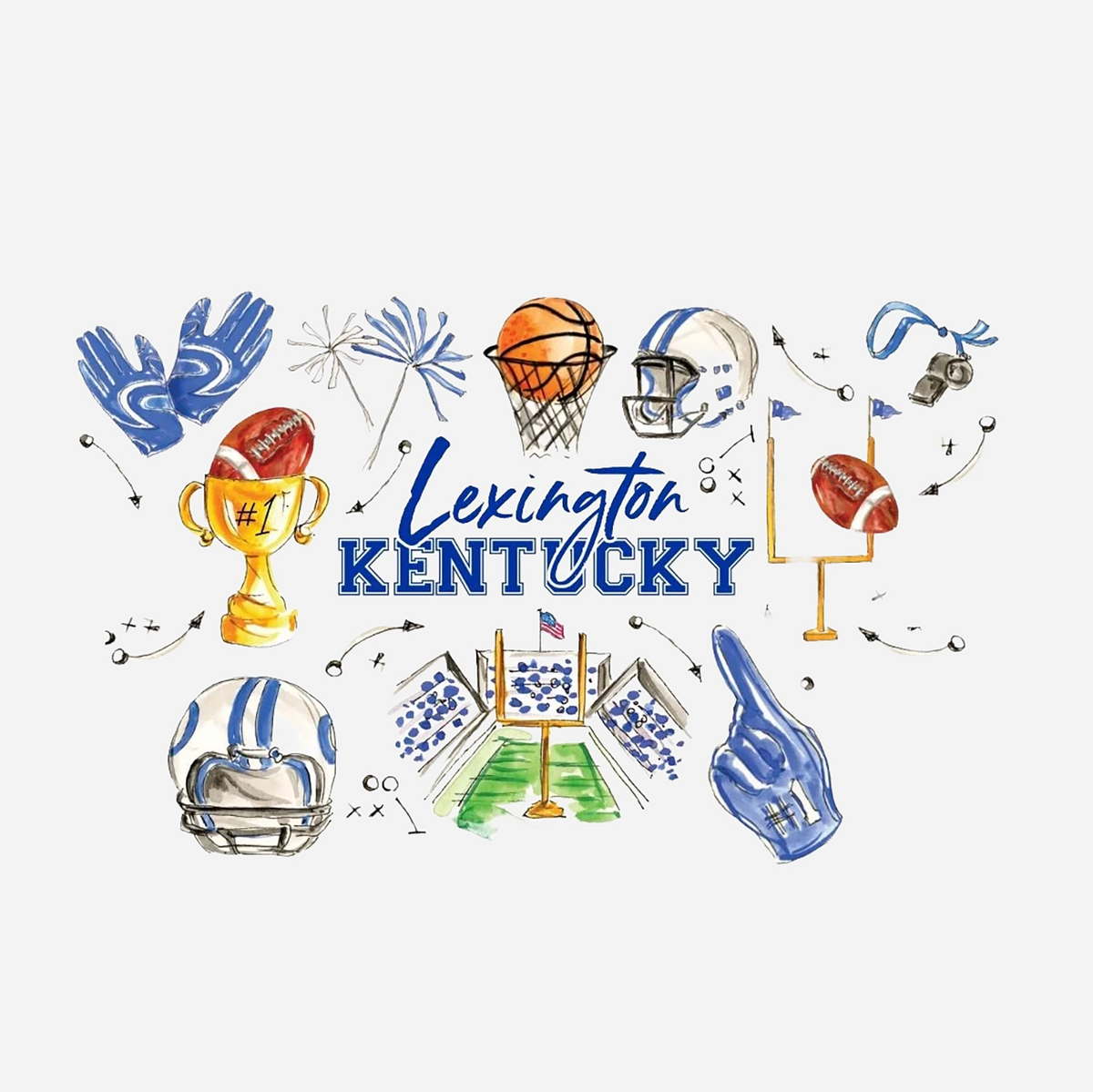 Tailgates In Lexington Tea Towel