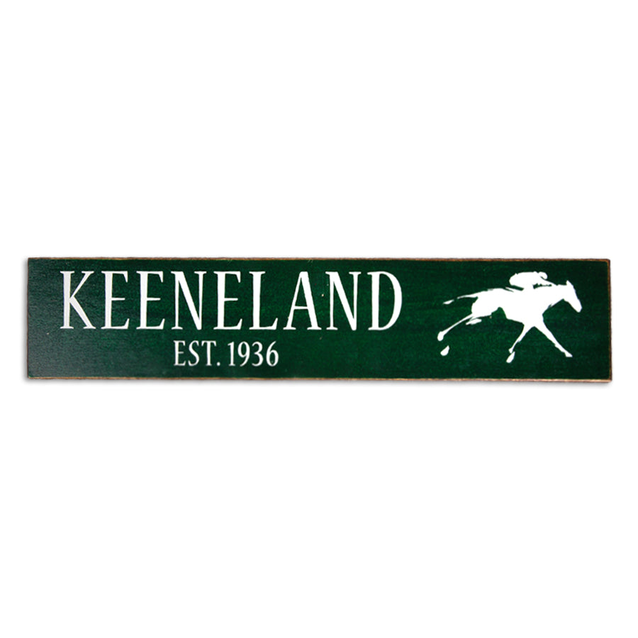 Keeneland Green Rectangle Sign