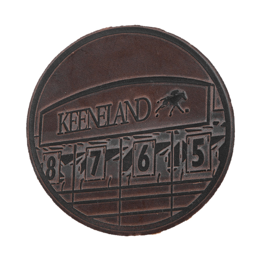 Clayton & Crume Keeneland 4-Pack Leather Coasters